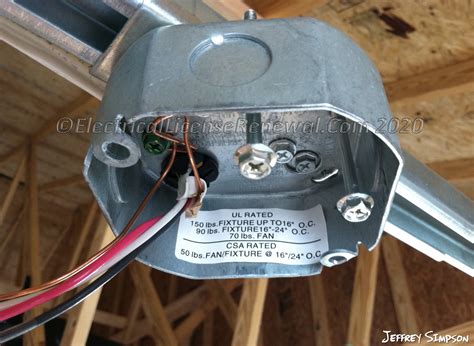 attach ceiling electrical box to support|replacing a ceiling electrical box.